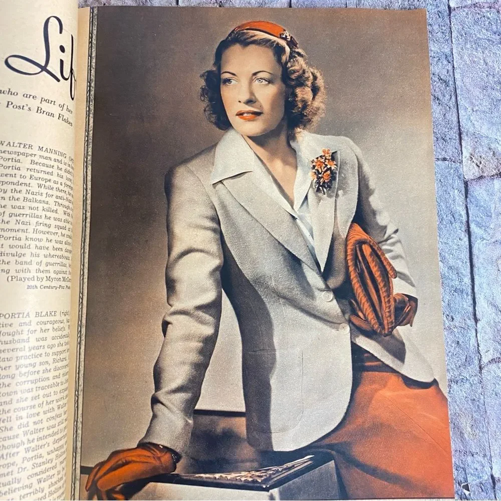 Radio Television Mirror Volume 9 Published 1942 Diane Courtney WWII Issue VF